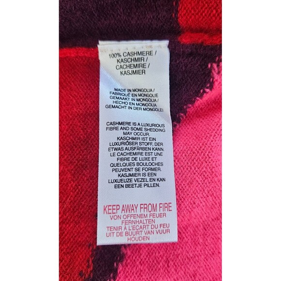 EDINBURGH KNITWEAR 100% Cashmere Cardigan Medium Pink Red Purple Camo Sweater - Picture 6 of 7